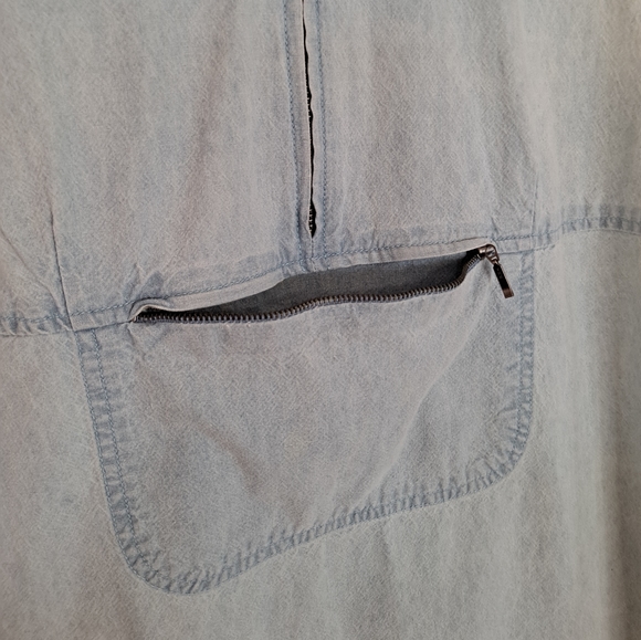 VTG Lauren Jeans Co Ralph Lauren sporty loose fit pale blue denim hooded… - Picture 4 of 4